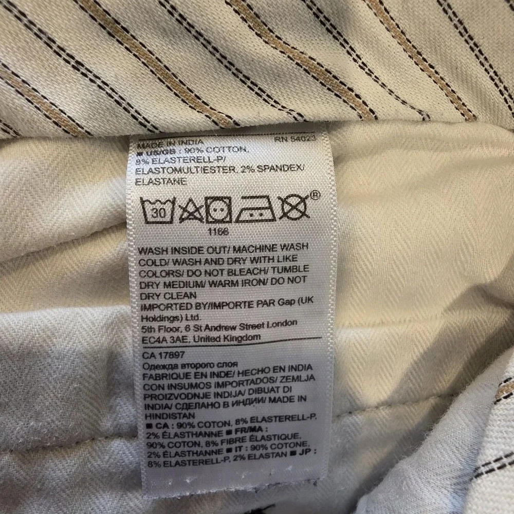 Banana Republic 30x32 Khaki Fulton‎ Skinny Rapid Movement Chino Mens Pants.C135